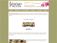Tablet Screenshot of broadwaynailspa.com